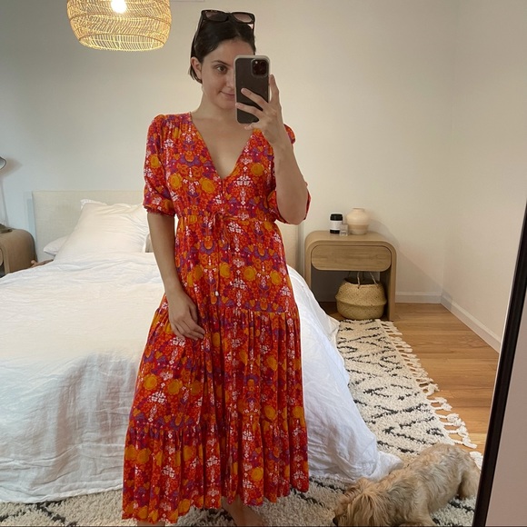 Dresses & Skirts - Boho Midi Floral Dress